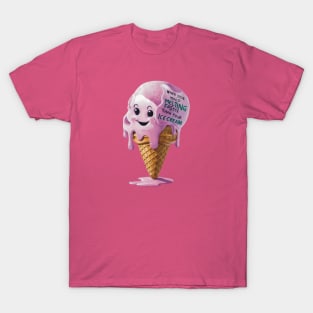 Kawaii cute Ice cream face T-Shirt